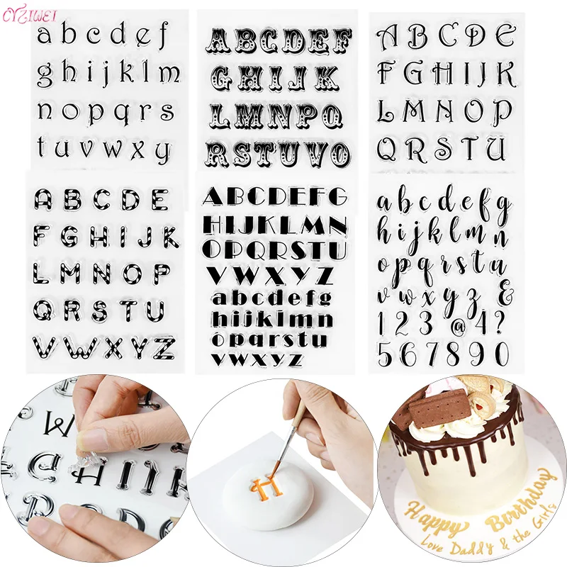 

Alphabet Letter Number Silicone Clear Seal Stamp Cake Decor DIY Scrapbooking Embossing Photo Album Decorative Cutter Pastry Tool
