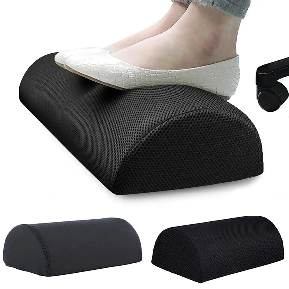 

HOT!! Under Desk Foot Rest Cushion Ergonomic Leg Resilient Office Foam Footrest Pillow Half-Cylinder Pads Comfortable 42x20x10CM
