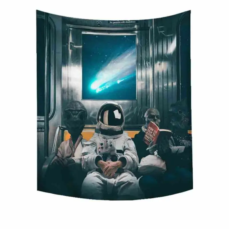 Гобелен Cosmic Train настенный многофункциональный пляжный гобелен в современном