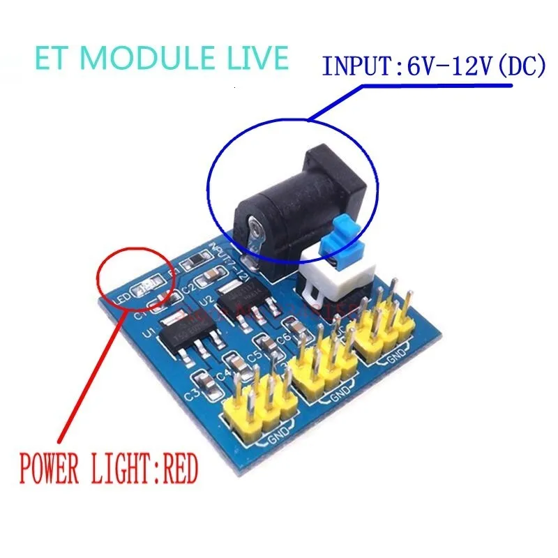 TZT DC-DC 12 В до 3,3 В 5 в понижающий модуль питания для Arduino