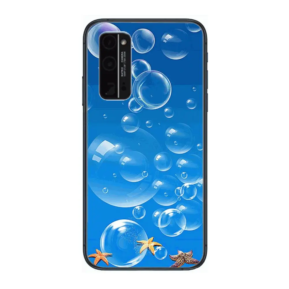 

Bubbles in the sun Phone Case Hull For Huawei Honor 8 9 10 20 30 A S Lite Pro 5g i Black Back Soft Cell Cover Pretty