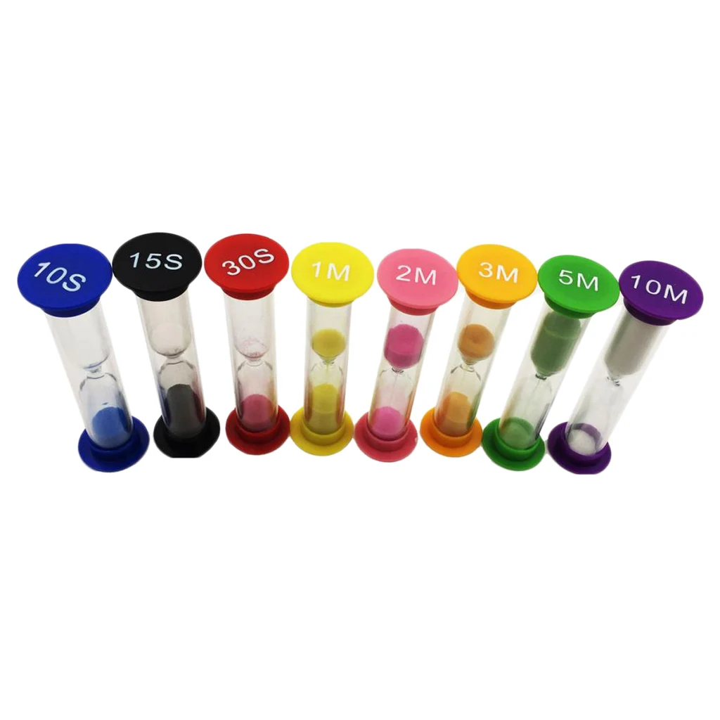 8 Set Sand Timer Clock 10/ 15/ 30 Seconds & 1/ 2/ 3/ 5/ 10 Minutes Sandglass Hourglass Kitchen Tool Home Decoration | Дом и сад