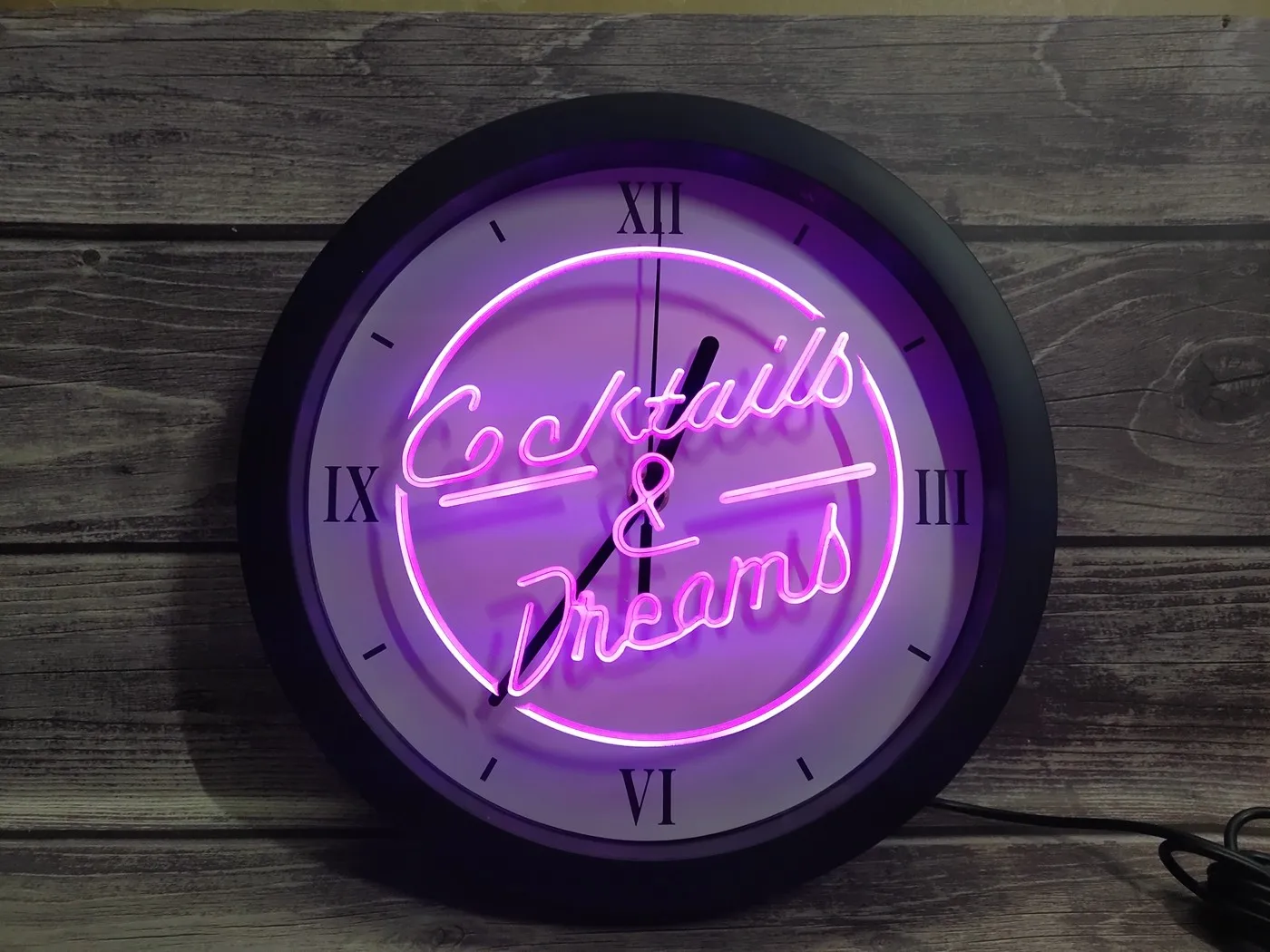 0b079 Cocktails &amp Dream Beer Bar Wine App Rgb 5050 Led Neon Light Signs Wall Clock |