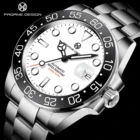 Новинка 2021, модные мужские автоматические механические часы PAGRNE, дизайнерские роскошные мужские водонепроницаемые часы ведущей марки из нержавеющей стали