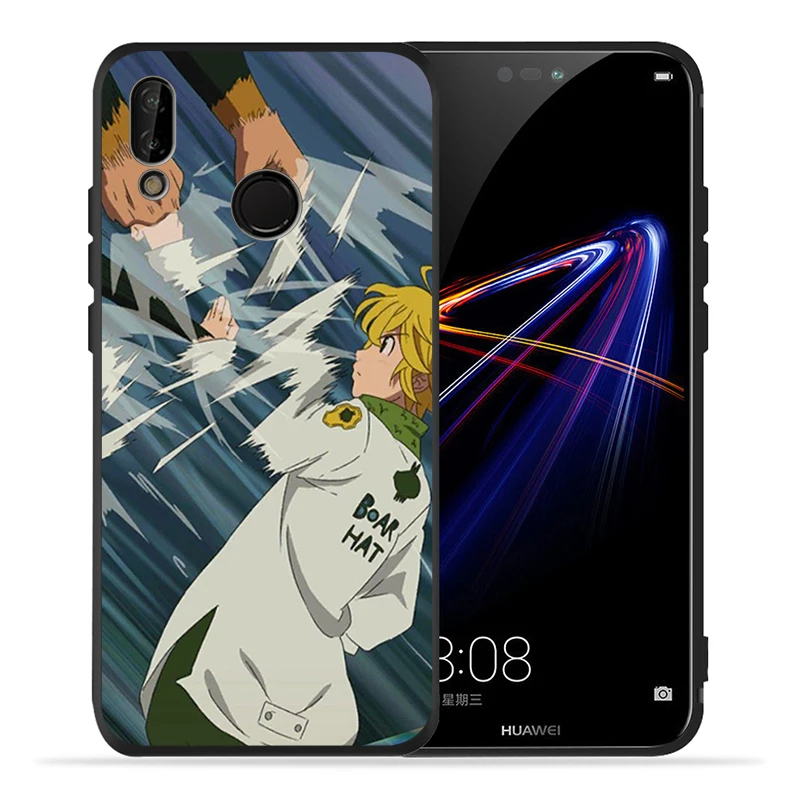Черный мягкий чехол для телефона 7 смертных грехов Nanatsu No Taizai Huawei 40 30 20 10 9 Lite Pro P smart