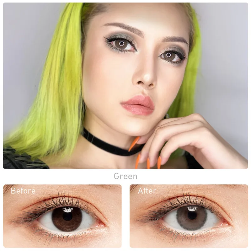 Контактные линзы ежегодно мягкие для глаз супер естественный внешний вид