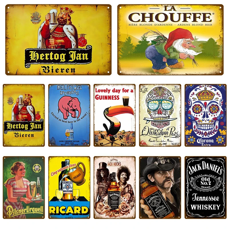 Ретро Leffe металлический знак жестяная вывеска виски пиво Бельгии доска декор для