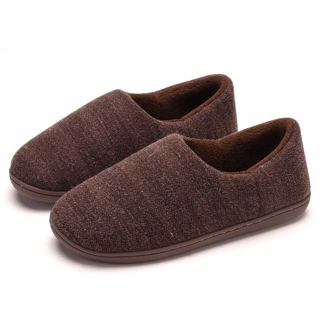 Пара простых лаконичных домашних хлопковых туфель Зимние удобные теплые