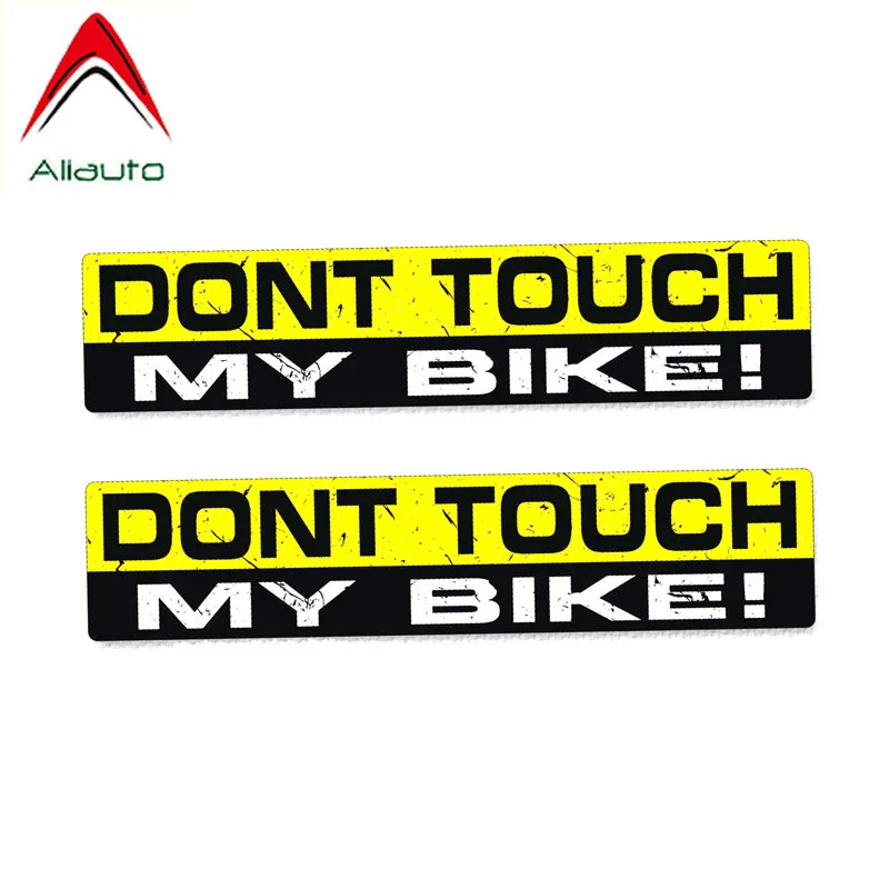 

Автомобильная наклейка Aliauto, 2 шт., предупреждающая наклейка «Don't Touch My Bike» из ПВХ, водонепроницаемая, солнцезащитная, фотопленка, наклейка с з...
