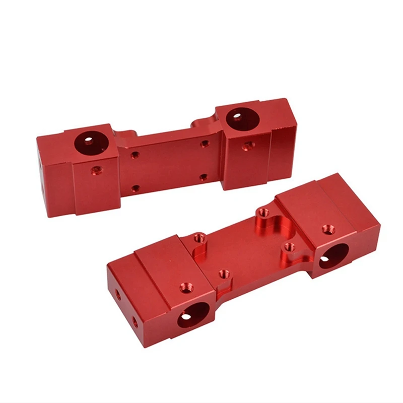 

Aluminum Portal Center Gearbox Housing Titanium with RER11324-Metal Bumper Mounts-Red