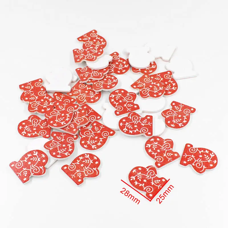 

50pcs/pack Wood Button Christmas buttons Mixed no Holes Decorativ Scrapbooking Sewing Scrapbook accessories
