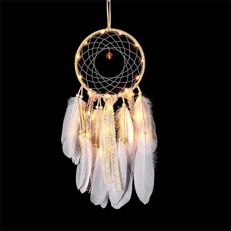 Новая модная оригинальная подвесная перьевая жемчужная Ловец снов ветряные
