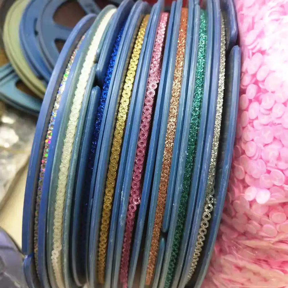 11 шт * 100 ярдов 9 мм Круглый блесток Spangles ПВХ швейная машина катушка DIY аксессуары