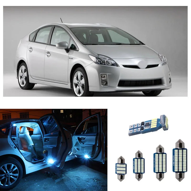 8 шт. автомобиль светодиодный лампы Белый Свет Интерьер комплект для Toyota Prius / C V 2004