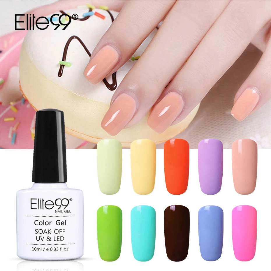 Elite99 10 мл цвет Макарон УФ гель для ногтей Полупостоянный лак DIY краска