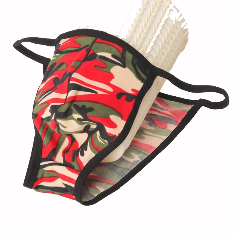 

Сексуальное нижнее белье для геев, мужские стринги, джоки, мужские стринги и G-стринги, камуфляжные трусы, нижнее белье