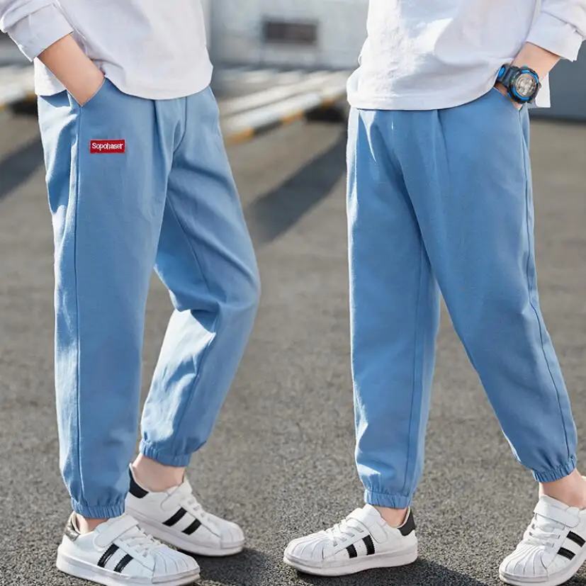 

children summer pants 3-15T kids full length thin comfortable trousers baby boys spring trousers teenage sport pants little boys