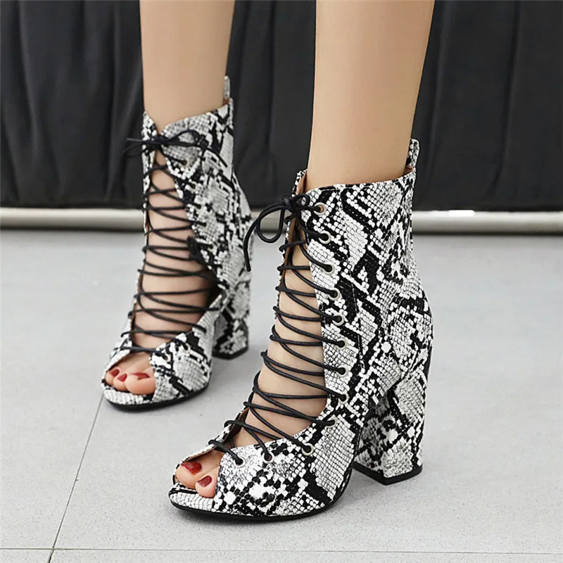 Женские сандалии гладиаторы на платформе и высоком каблуке Обувь шнуровке с