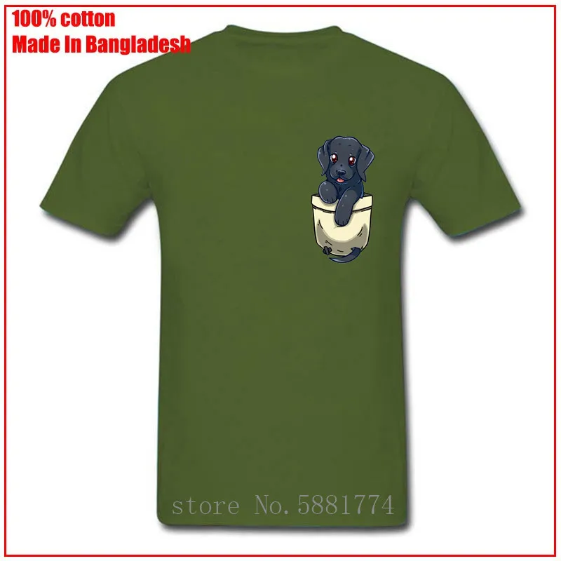 2020 Best Summer Stylish T shirt black labrador dog retriever cute Funny pocket Men T-shirt Color diversified T-shirts | Мужская одежда