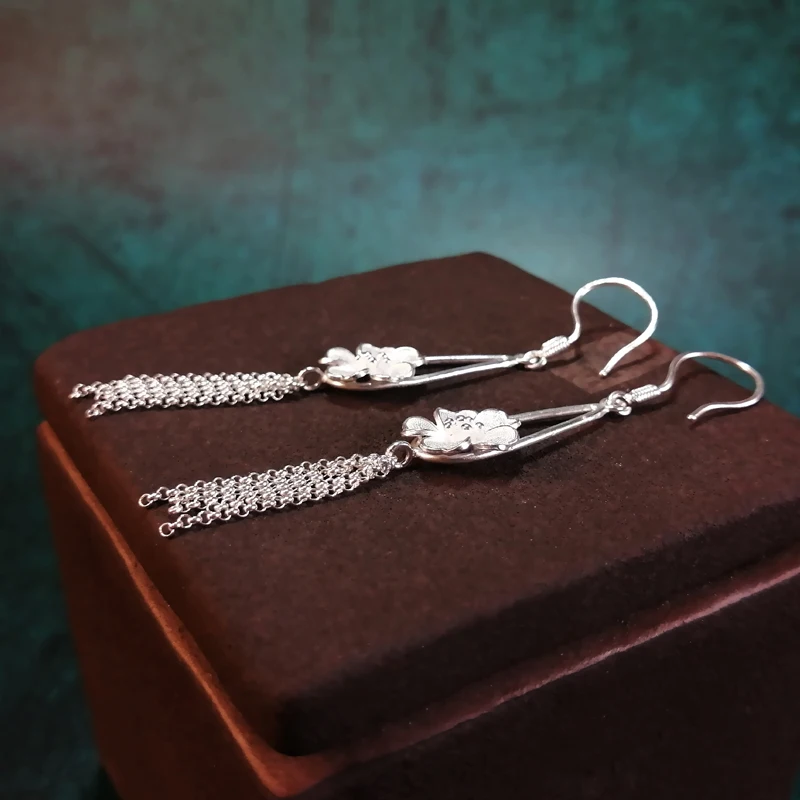 Женские серьги с бахромой Bastiee 999 из стерлингового серебра роскошные украшения
