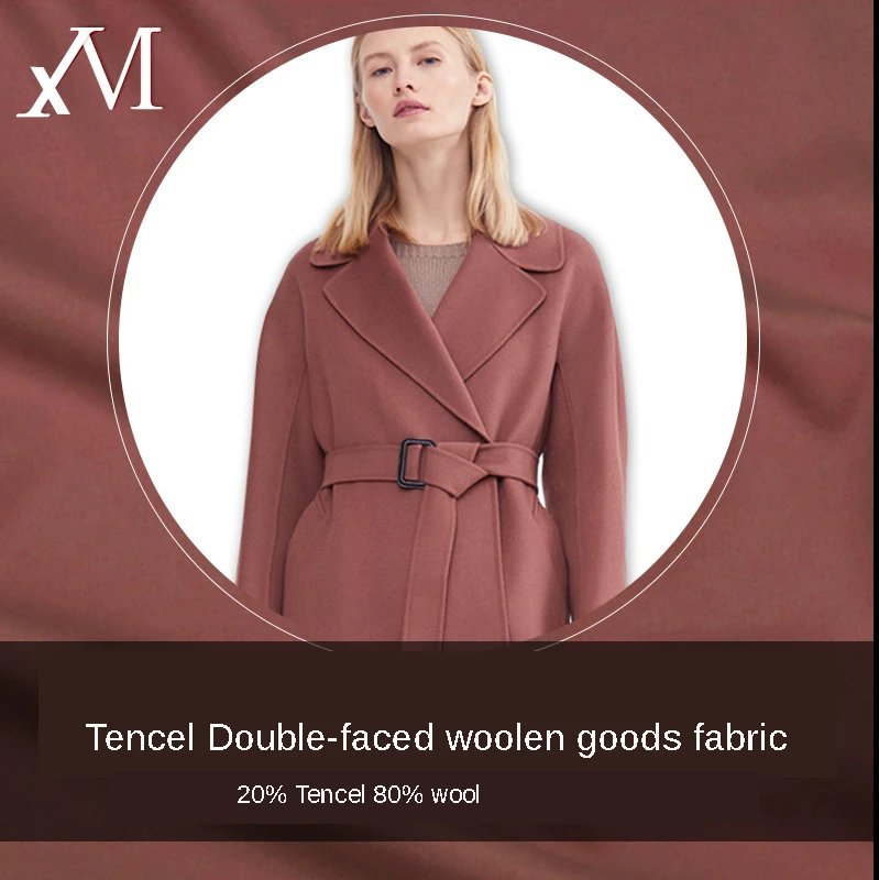 Новый стиль 20 tencel 80 шерстяная ткань lyocell бархатный кашемир 560gsm Двусторонняя