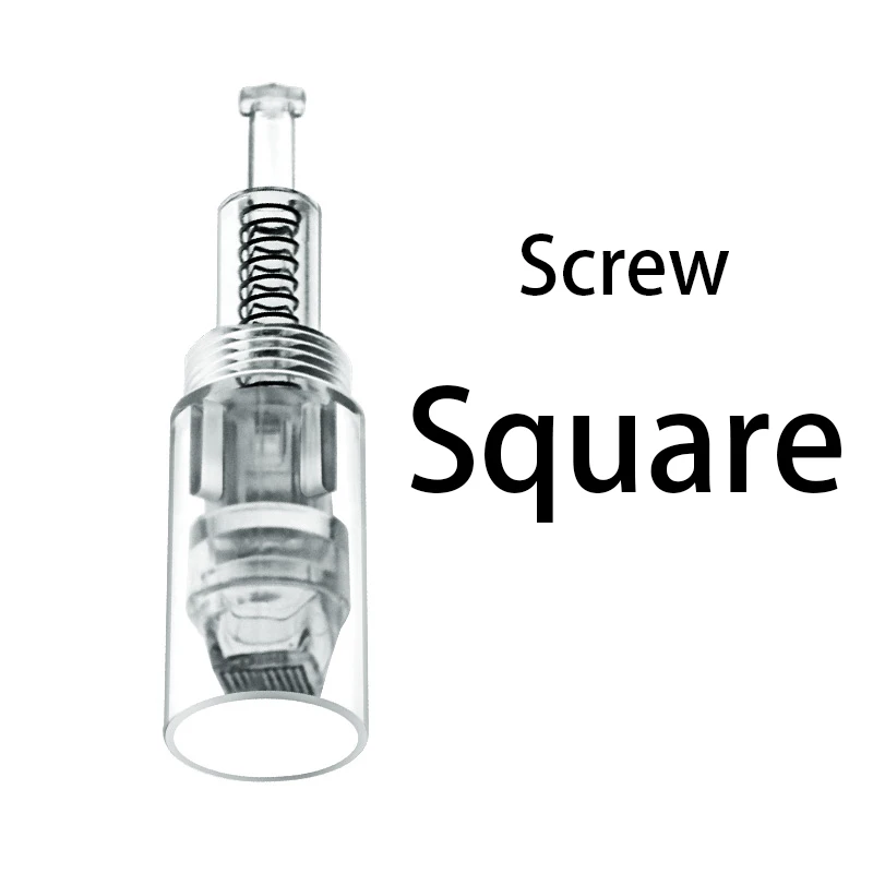 Screw--Square 100 шт винт и байонетный картридж Замена для Dr. Pen микро иглы 9 pin/12 pin/36 pin/nano микроиглы иглы татуировки - Габаритные размеры: Screw--Square
