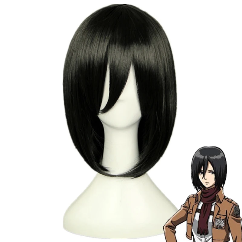 Парик для косплея из коротких синтетических волос атака на Титанов