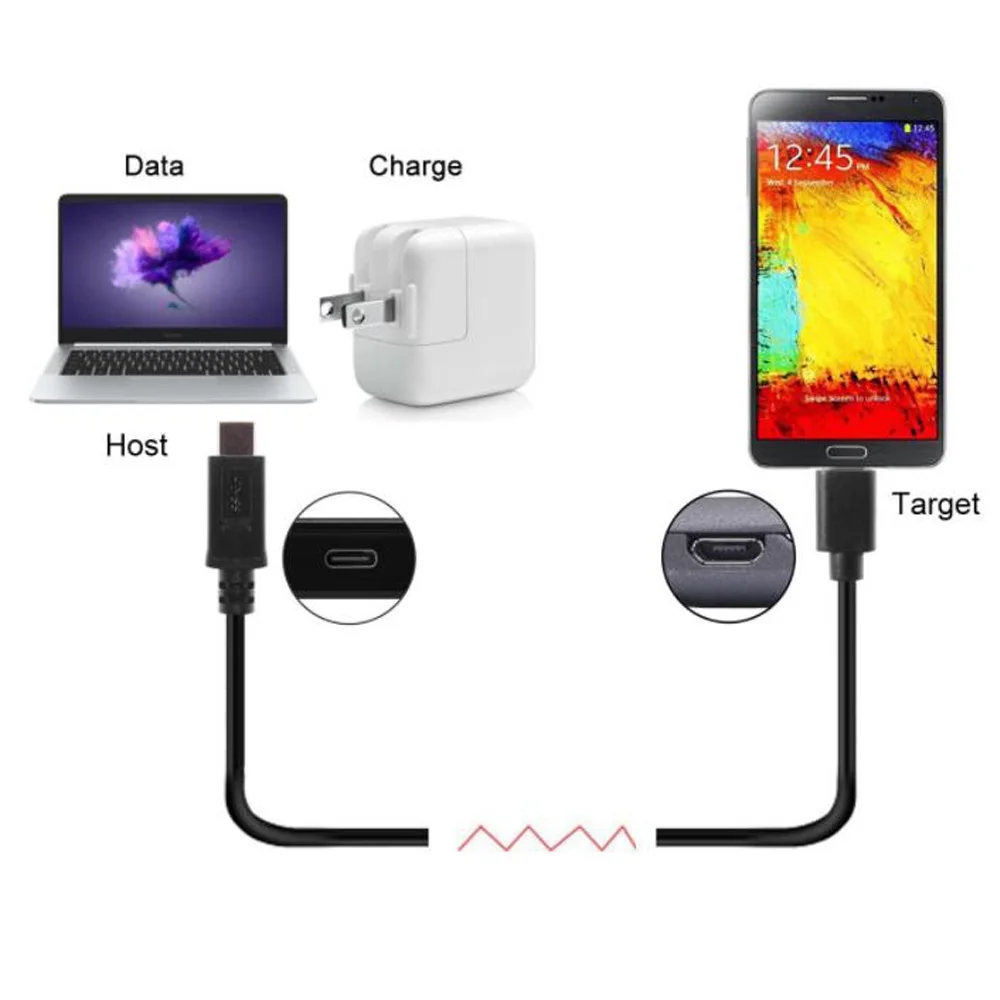 Высокое качество Черный 1 0 м USB3.1 Тип C линия передачи данных Высокоскоростная USB