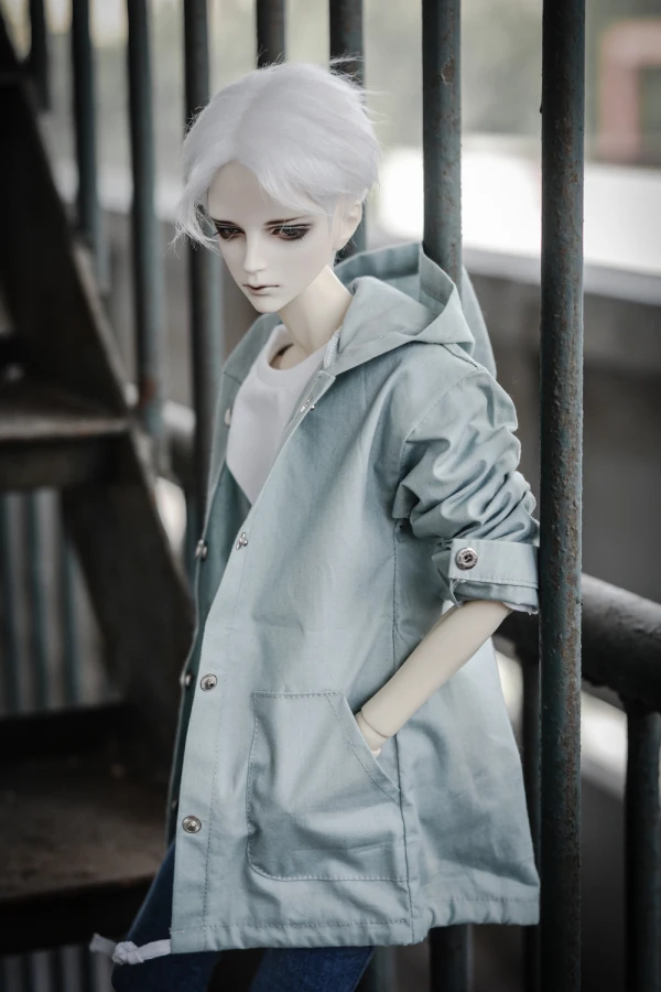 

D01-P539 Doll handmade clothes 1/4 1/3 uncle MSD SSDF SD doll Accessories Street wild letter hooded cardigan coat 1pcs