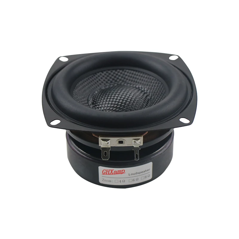 GHXAMP 4 дюймов сабвуфер динамик блок HIFI 4ohm 40 Вт Стекловолоконный тканый таз глубокий бас Громкоговоритель большой магнитный 1 шт