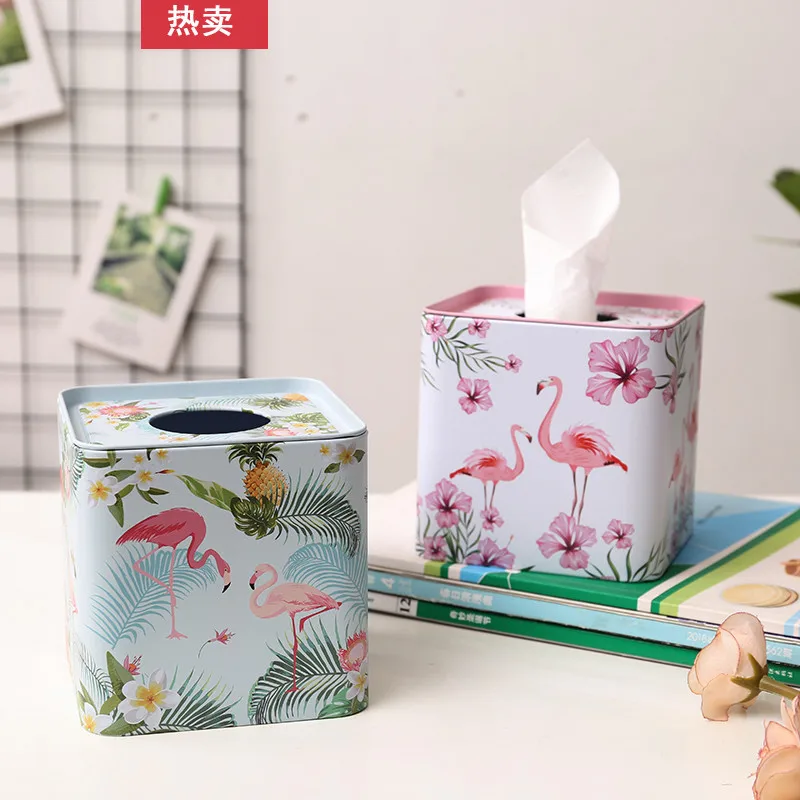 

Bathroom Tissue Box Desktop Organizer Square Coffee Shop Restaurant Paper Rack/Holder Nostalgic Style Tabletop Ornaments