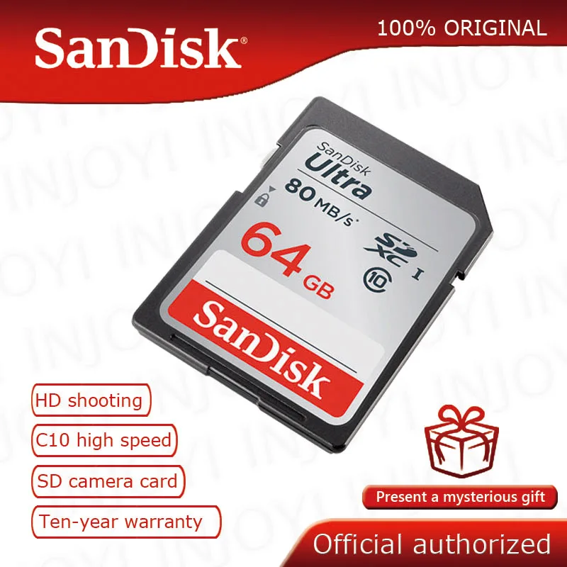 

Original SanDisk UItra SD card High speed 8GB 16GB 32GB 64GB 128GB Class 10 SDHC high speed Memory Card 80MB/S for Camera