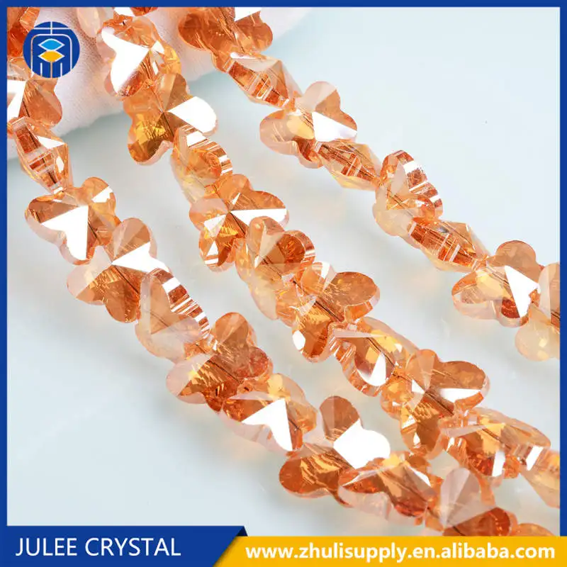 A52-006 JuleeCrystal 10 мм 14 мм хрустальные бусины в форме бабочки для украшения дома - Цвет: A52-006