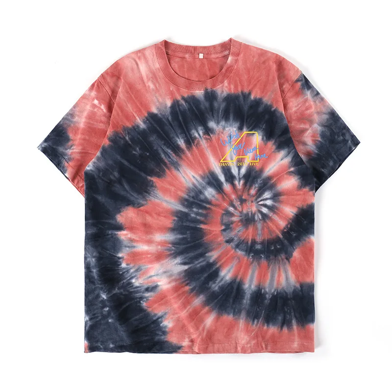 

Fgss men's wear new fashion brand loose skull tie dyed oversize short sleeve T-shirt