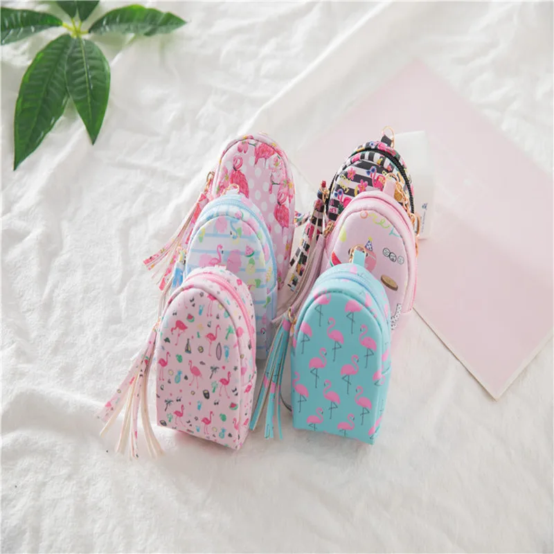 

Cute Flamingo Mini Backpack Girl Purse Children Purse Key Pack Birthday Presents for Kids Back to school Supplies Wedding gifts