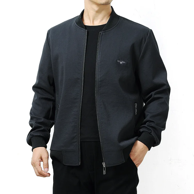 Весенняя мужская повседневная бейсбольная куртка с воротником модная
