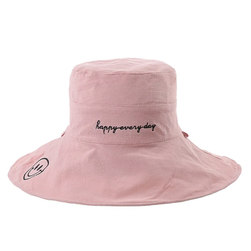 

The big new POTS hat smile fisherman cap letters contracted sun hat is prevented bask in the sun hat