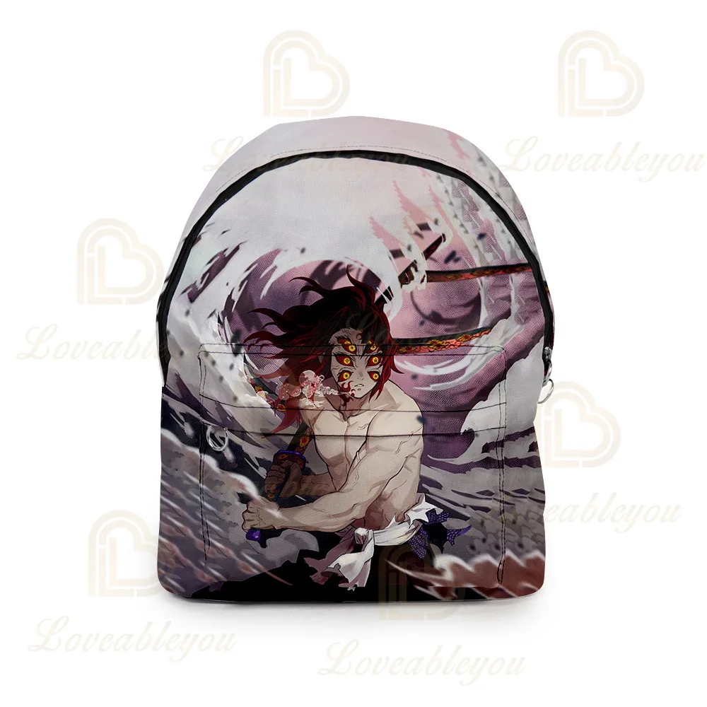 

Demon Slayer 3D Children Backpack Kimetsu No Yaiba Rucksack School Bag Cartoon Pattern Zipper Kid Book Bag