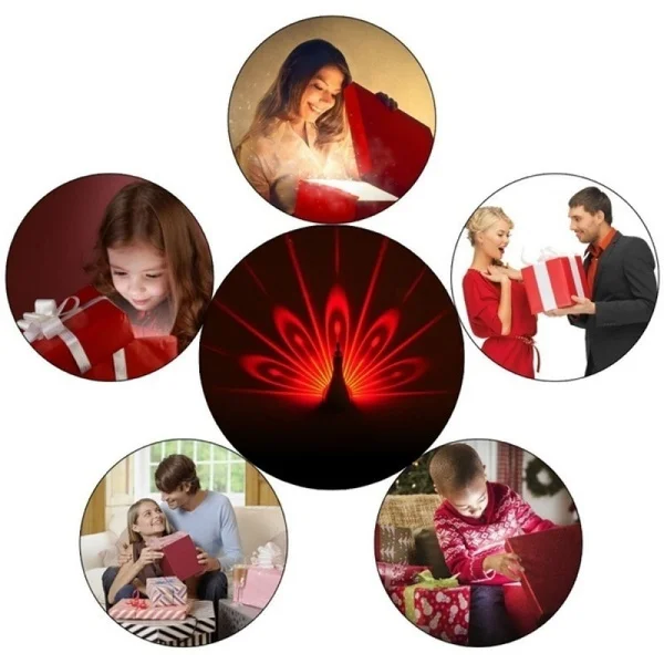 

Remote Control Touch Peacock Projection Light Wall Lamp USB LED Night Light for Kids Bedroom