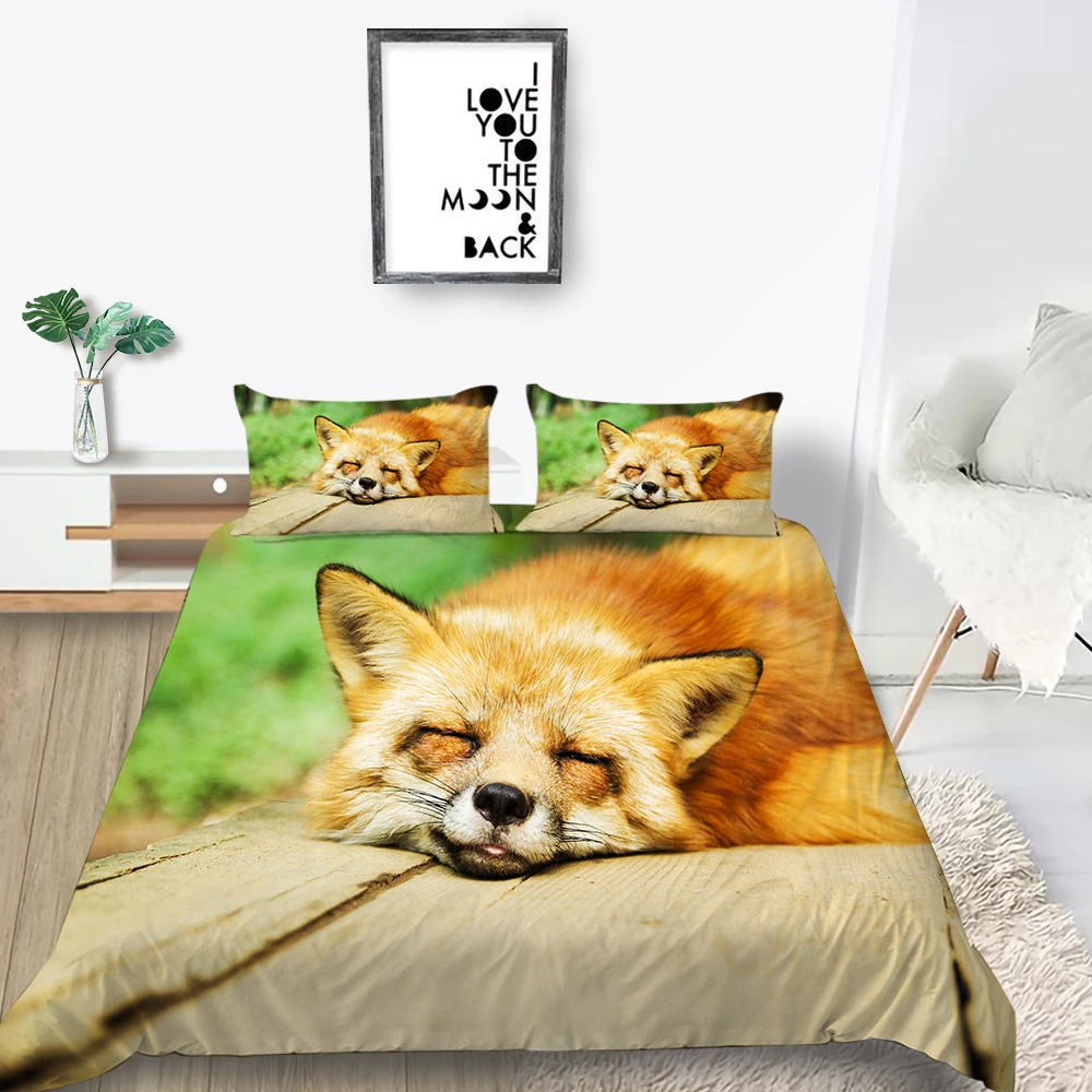 

Snow Lion Bedding Set King Size 3D Fashionable Fantasy Duvet Cover Nature Queen Twin Full Single Double Unique Design Bed Set