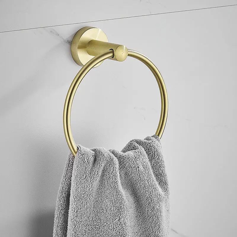 

Home Storage Accessories Stainless Steel Wall Mounted Hand Towel Ring Holder Hook for Bathroom Towel Rack Hanger Organizer