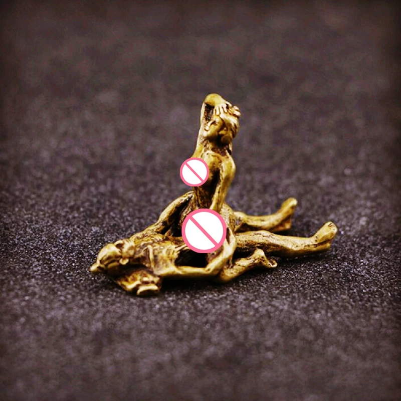 Mini Vintage Brass Sexy Decorative Keychain Ornament Craft Figurines 5 Postures For Home Bar Party Desk Decoration Gift Crafts | Дом и сад