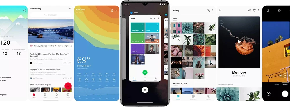 Global Firmware Oneplus 7T 8GB 128GB 256GB Mobile Phone Snapdragon 855 Plus 6.55" 48MP Triple Camera 4G Android 10.0 NFC phone