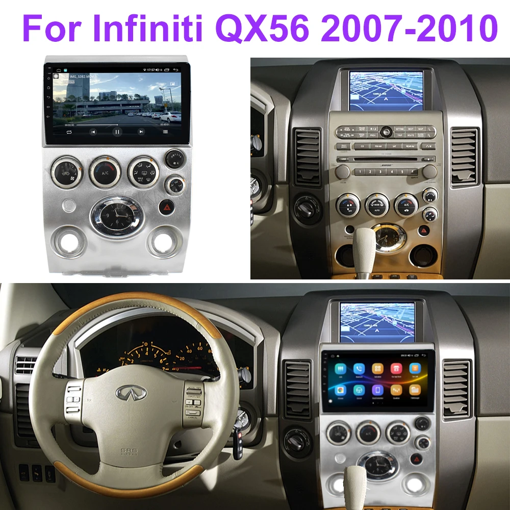 

For Infiniti QX56 Car Radio Tesla Android 10 2004-2010 GPS Navigation Head Unit System Multimedia Video Player Built In Carplay