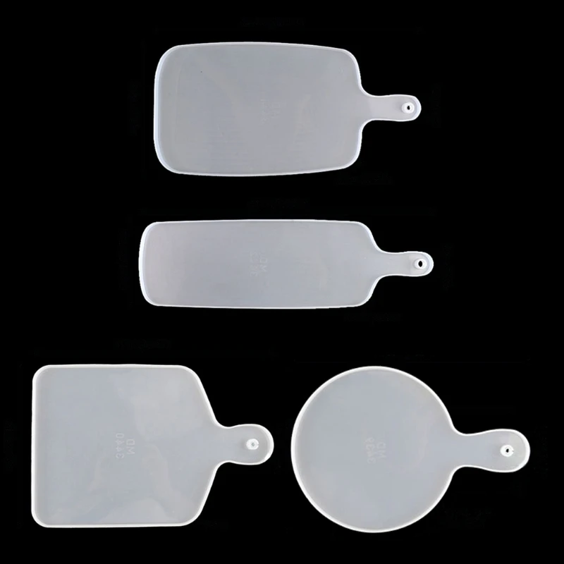 

4Pcs Resin Silicone Tray Molds Casting Mold Kit Large Serving Handle Board Mold