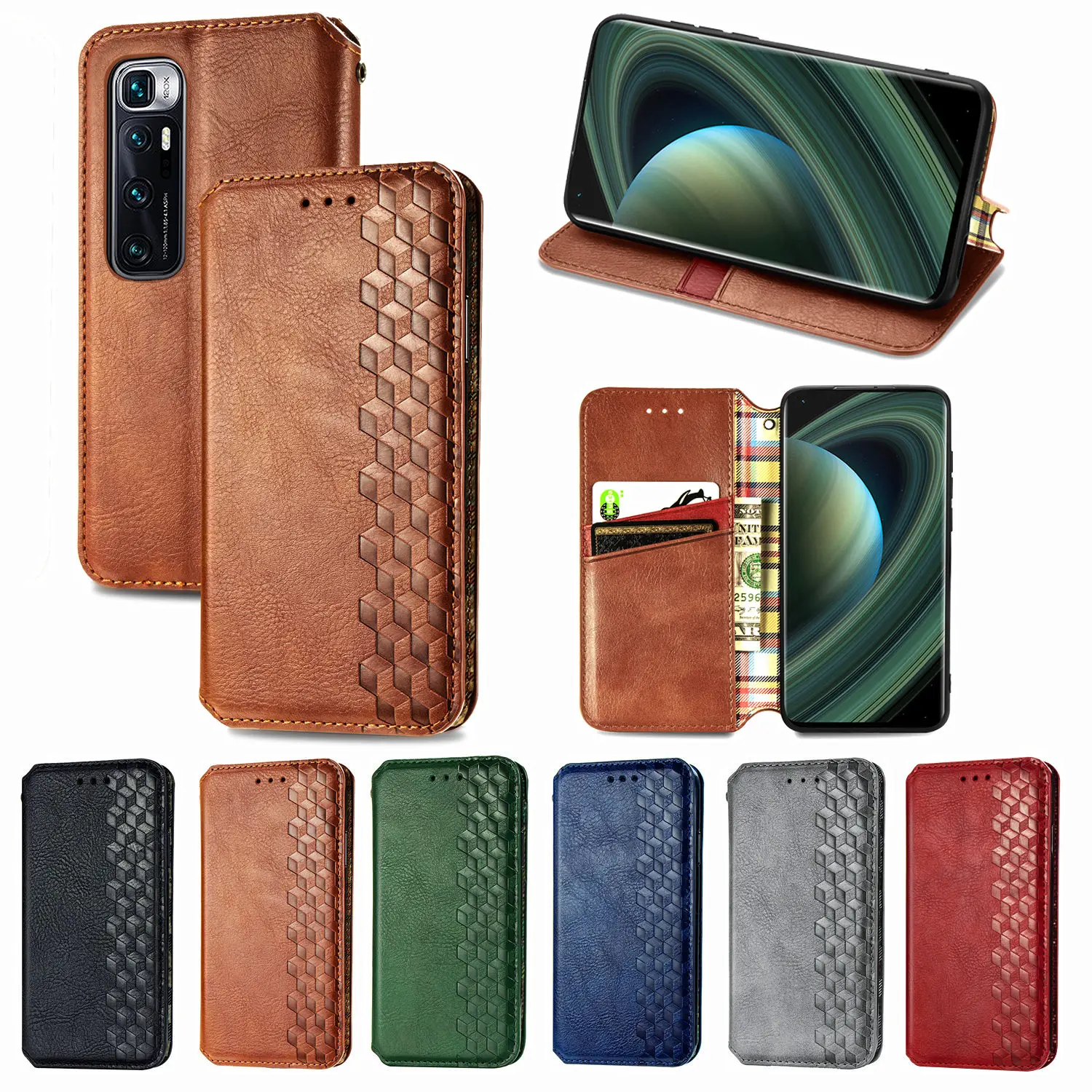 

Flower Pattern Flip Case For Xiaomi Redmi 10 10T 10X Ultra Redmi K30 K30i K30S Pro Zoom Luxury PU Leather Wallet Phone Cover Bag