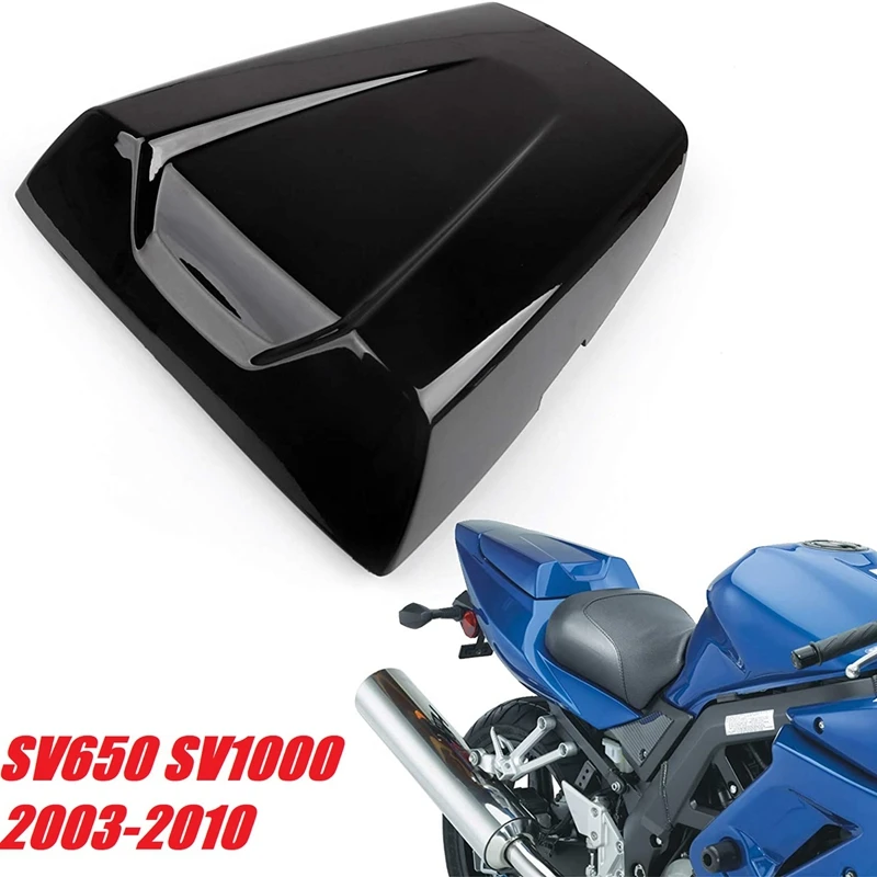 Чехол на заднее сиденье мотоцикла пассажира для SUZUKI SV650 SV1000 2003-2010 черного цвета -