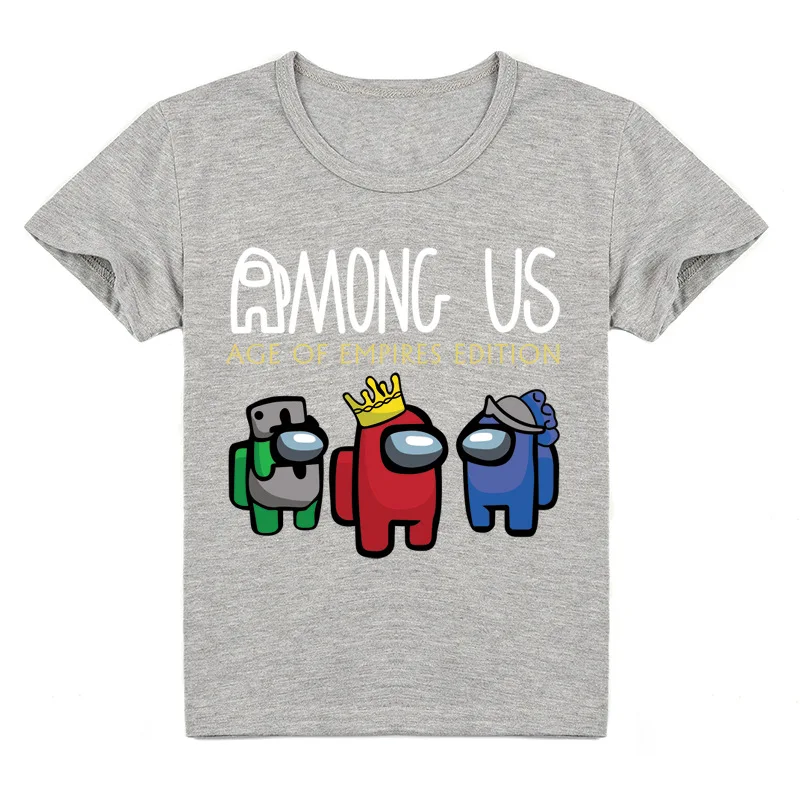 

2021 Summer Fashion Girls T Shirt Hot Game Among Us Tshirt Kids Casual Tops Funny Streetwear Hip-hop Short Sleeves Boys T-shirt