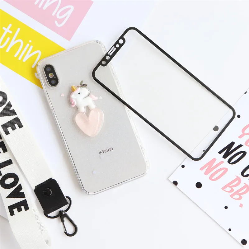 Для iPhone XS MAX/XR 8 7 6s plus Прозрачный чехол для задней панели и Передняя пленка из