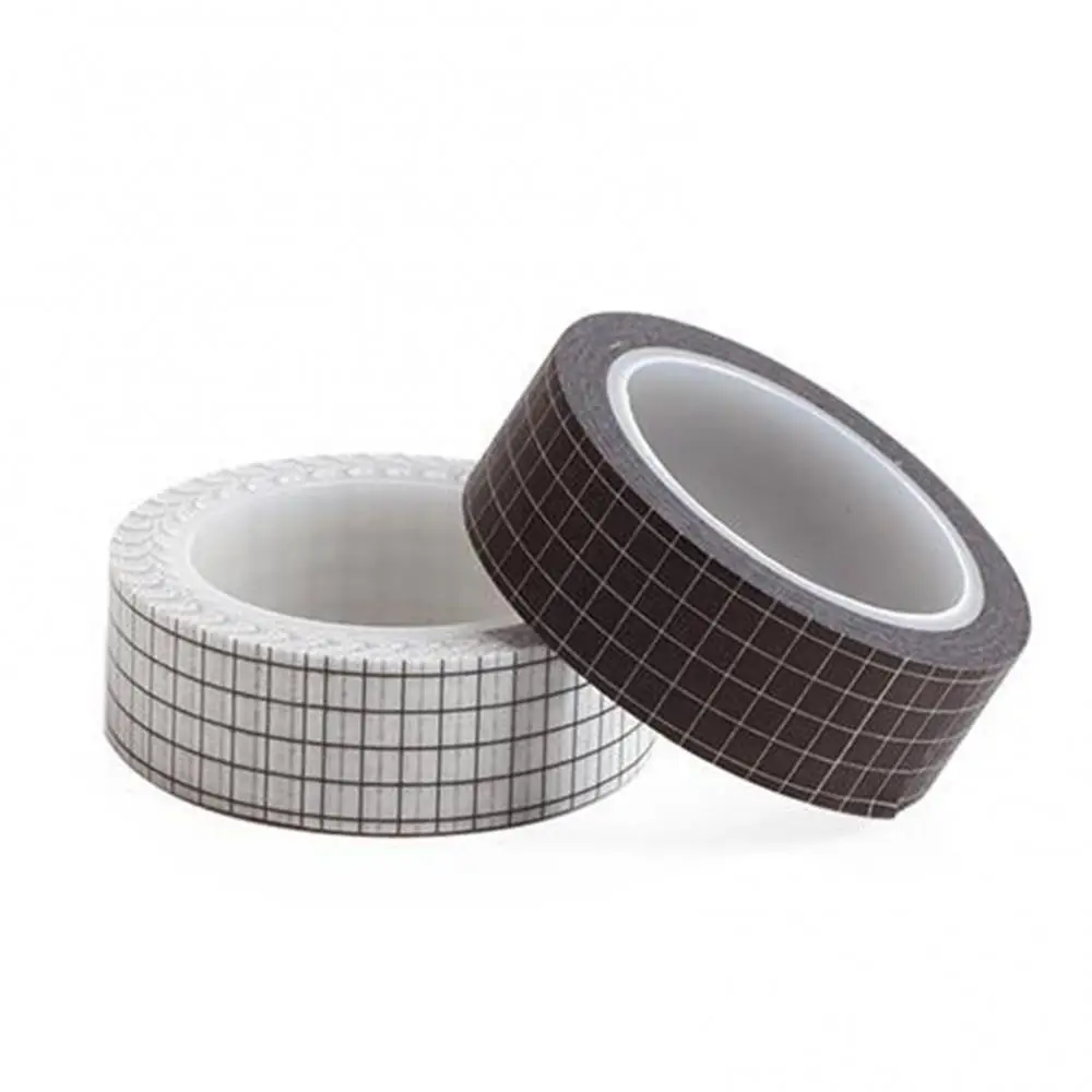 

Solid Color Grid Adhesive DIY Planner Making Photo Album Decor Tape Sticker